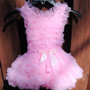 Baby Girl Popatu Pink Ruffled Princess Dress 12 mos